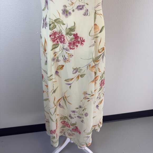 Vtg T R Bentley Floral Maxi Sundress Size 6 Sleeveless Cottage Core Fairycore - Picture 4 of 15